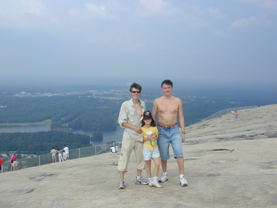 Ivan, Nora et Frederic au sommet de Stone Mountain